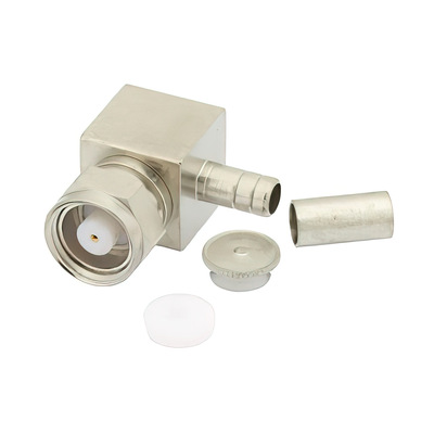 75 Ohm SMC Plug Right Angle Connector Crimp Solder1