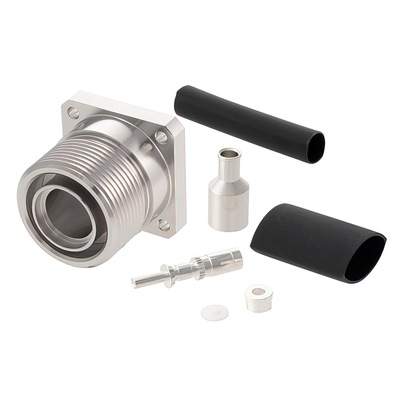 7-16 DIN Female Low PIM Connector Solder 4 Hole Flange Mount Short Terminal 1