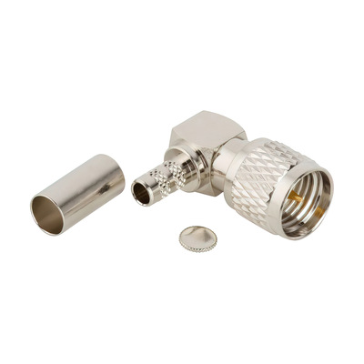 Mini-UHF Right Angle Crimp Plug 1
