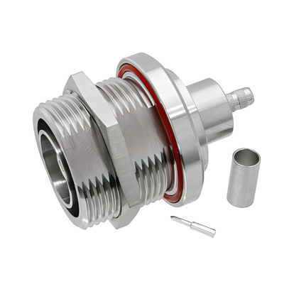 7-16 DIN Female Bulkhead Connector Crimp Solder 2