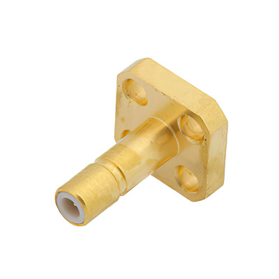 SSMB Receptacle Connector Solder 4 Hole Flange Mount1