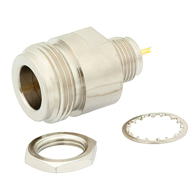 75 Ohm N Female Bulkhead Mount Connector Solder 2