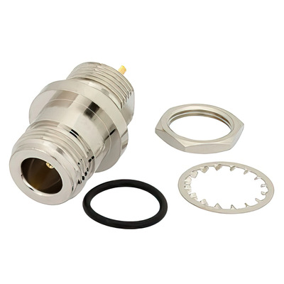 75 Ohm N Female Bulkhead Mount Connector Solder 1