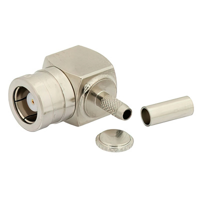 75 Ohm SMB Plug Right Angle Connector Crimp Solder 2