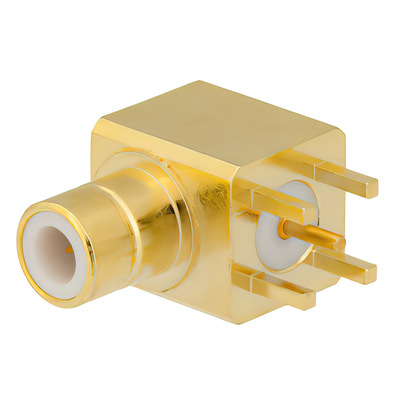 75 Ohm SMB Jack Right Angle Connector Solder Through Hole PCB1