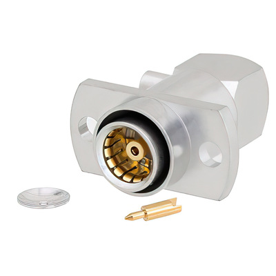 BMA Jack Right Angle Slip-On Connector Solder 2 Hole Flange Mount 3