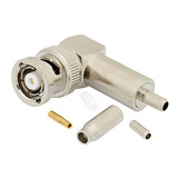 RP BNC Male Right Angle Connector Crimp Solder1