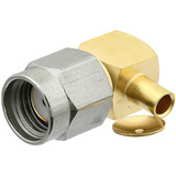 RP SMA Male Right Angle Connector Solder 1
