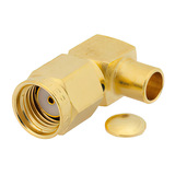 RP SMA Male Right Angle Connector Solder 2
