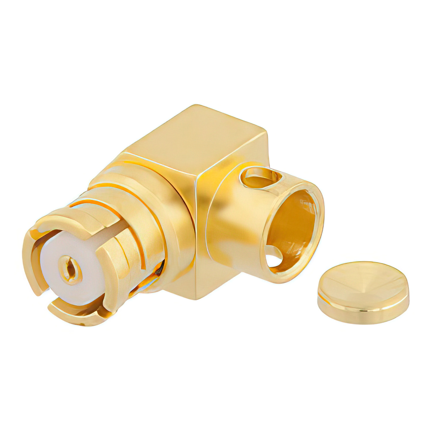 SMP Female Right Angle Connector Solder 3