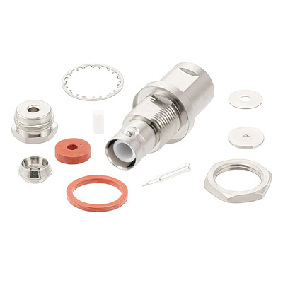 SHV Jack Bulkhead Mount Connector Clip Solder 2